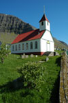 Kunoyar kirkja / Kirken i Kunoy / The church in Kunoy.