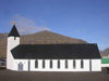 Leirvíkar kirkja / Kirken i Leirvík / The church in Leirvík.