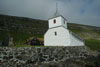 Kirkjubøar kirkja / Kirken i Kirkjubø / The church in Kirkjubø.