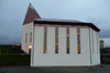 Hoyvíkar kirkja, Tútukannutjørn / Den nye kirke i Hoyvík / The new church in Hoyvík.