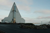 Hoyvíkar kirkja, Tútukannutjørn / Den nye kirke i Hoyvík / The new church in Hoyvík.