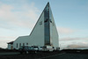 Hoyvíkar kirkja, Tútukannutjørn / Den nye kirke i Hoyvík / The new church in Hoyvík.