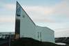 Hoyvíkar kirkja, Tútukannutjørn / Den nye kirke i Hoyvík / The new church in Hoyvík.