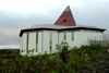 Hoyvíkar kirkja, Tútukannutjørn / Den nye kirke i Hoyvík / The new church in Hoyvík.