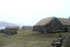 Føroysku bønhúsini stava helst øll frá tíðarskeiðnum ár 1000 til 1500, men vit vita ikki meira við vissu / Although we have no certain knowledge it can be estimated, that the Faroese houses of prayers were built in the periode from year 1000 to 1500, but we have no certain knowledge.