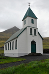 Gjáar kirkja / Kirken i Gjógv / The church in Gjógv.