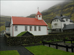 Tjørnuvíkar kirkja / Kirken i Tjørnuvík / The church in Tjørnuvík.