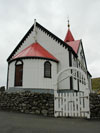 Sandavágs kirkja / Kirken i Sandavágur / The church in Sandavágur.