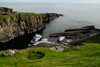 Nógvir bátar sigldu til Mykinesar á útoyggjastevnuni / Mange både sejlede til Mykines til udø-stævnen / Many ferries transported people to Mykines on the annual island festival.