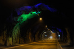 Undirsjóvartunnil við listarverki av Trónda Paturssyni / Undersøisk tunnel med kunstværk af Tróndur Patursson / Submarine tunnel decorated by Tróndur Patursson.