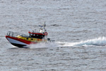 Bjargingarbáturin Lív vitjar í Nólsoy 14.03.2010 / Rescue boat Lív (means life) visiting Nólsoy 14.03.2010