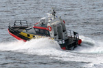 Bjargingarbáturin Lív vitjar í Nólsoy 14.03.2010 / Rescue boat Lív (means life) visiting Nólsoy 14.03.2010