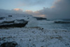 Landnyrðingsbrim í Nólsoy 01.02.2008 / Stærk brænding fra nordøst på Nólsoy 01.02.2008 / Breakers from North-East on Nólsoy 01.02.2008. 