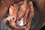 Fyltur speril / Intestines filled with heart, kidney & liver - everything from lamb